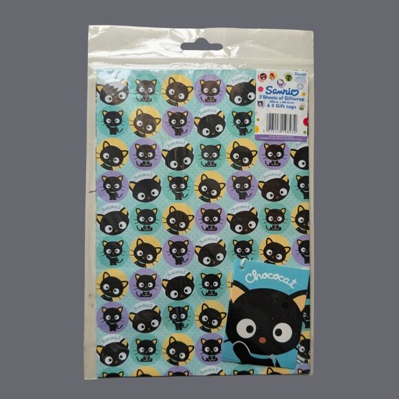 2 for $20 Sanrio Chococat Gift Wrap Set – 2 Sheets + 2 Gift Tags New in Package - Picture 1 of 3
